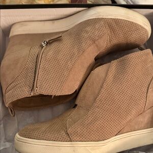 MIA Women's Tan Suede Sneakers